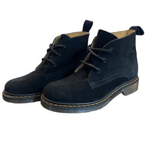 Woz Italian Black Lace Up Boots